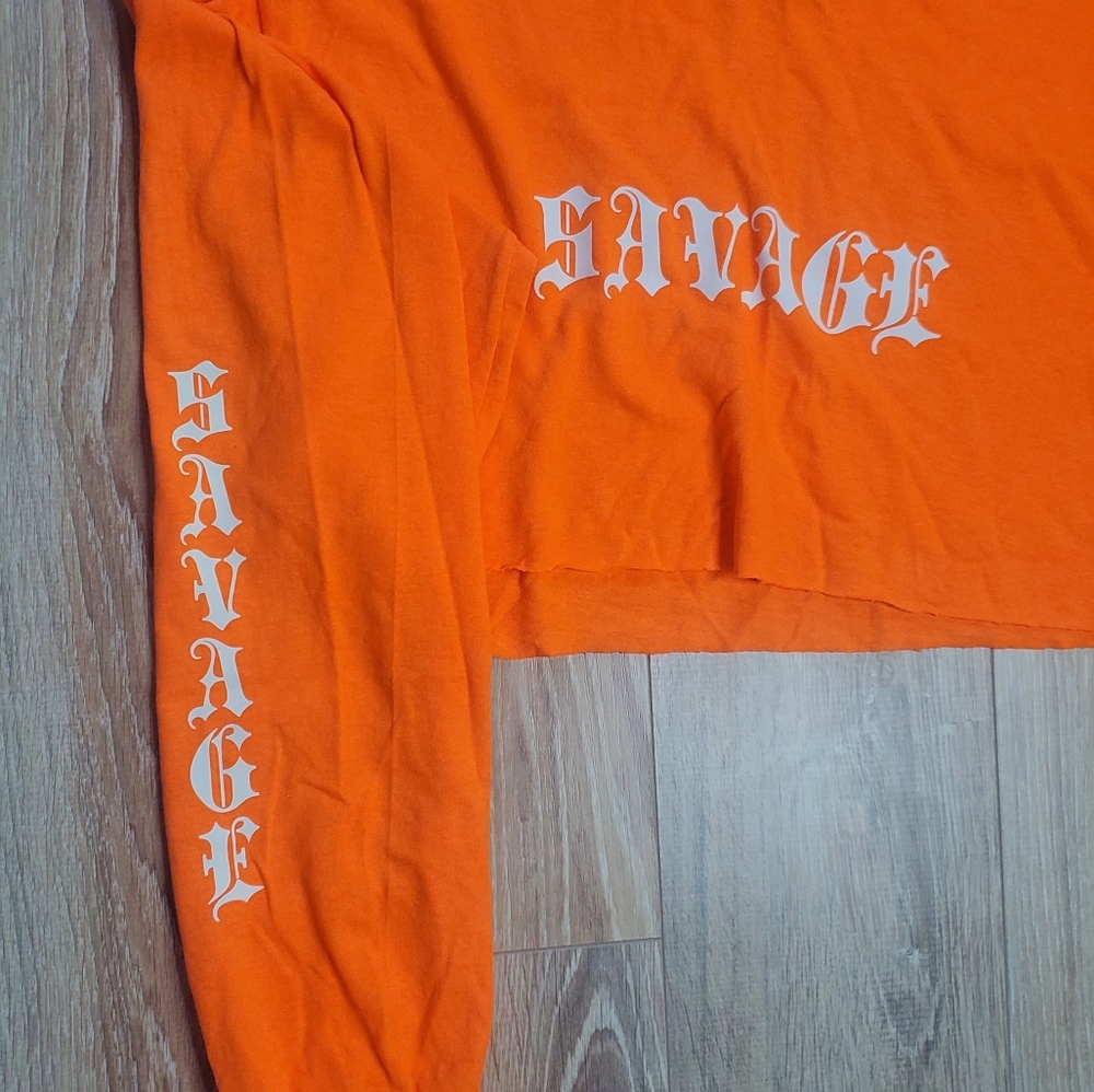 Crop Top Long Sleeve "Savage"